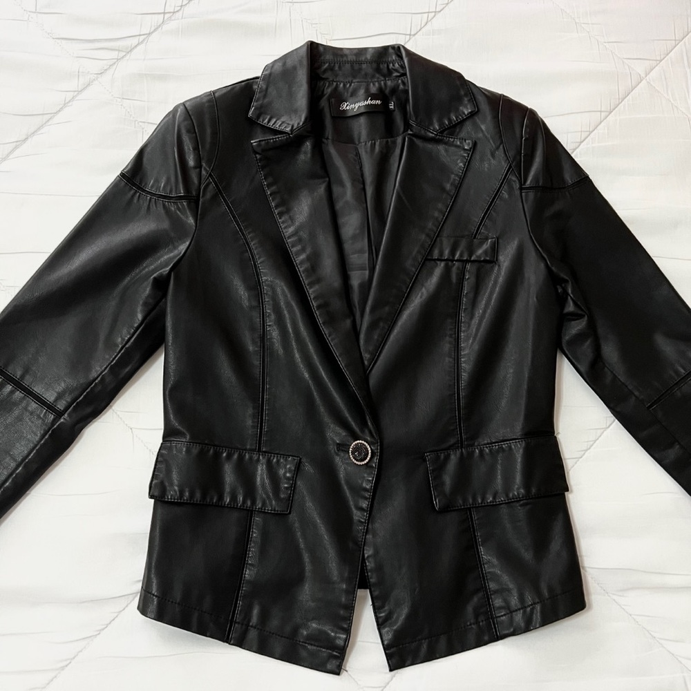 Black Faux Leather Jacket